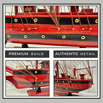 Handmade Confection Model Ship 1A – 50cm Fully Assembled with Display Stand