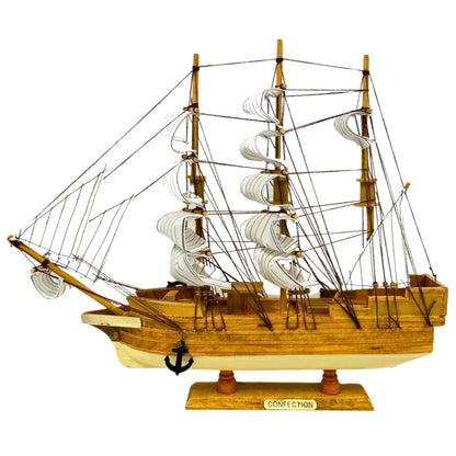 Handmade Confection Model Sea Ship 1G – 38cm with Display Stand, Fully Assembled