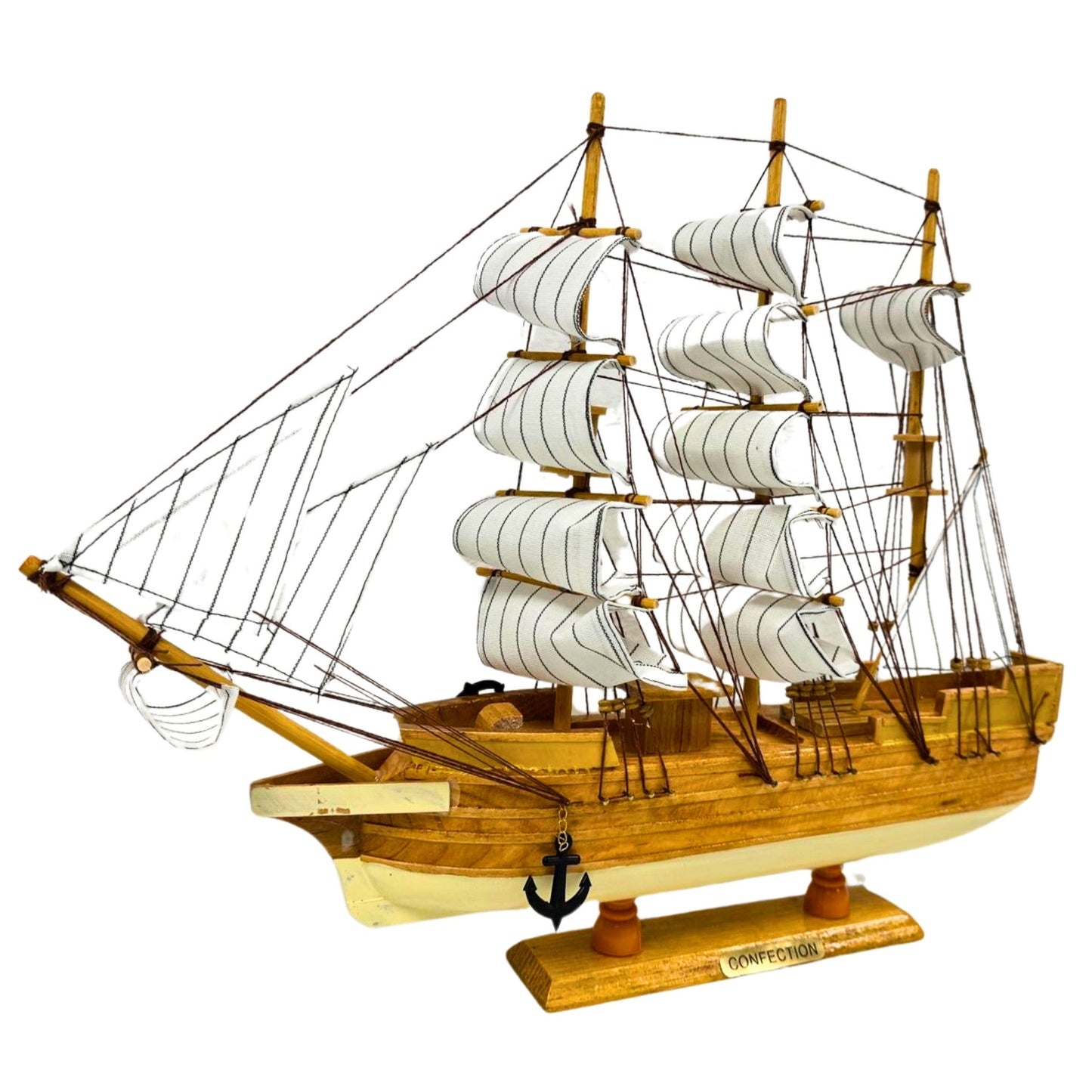 Handmade Confection Model Sea Ship 1G – 38cm with Display Stand, Fully Assembled