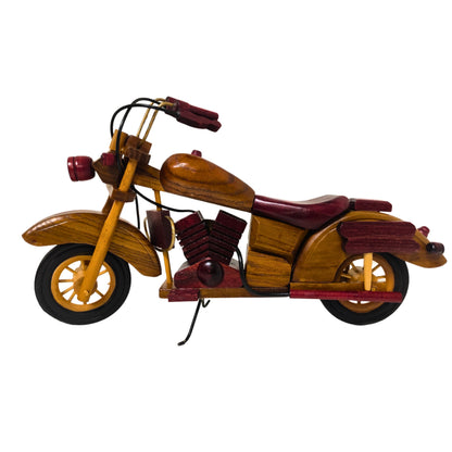 Crimson Cruiser Model Motorcycle Wooden Design Ideal Home Decor