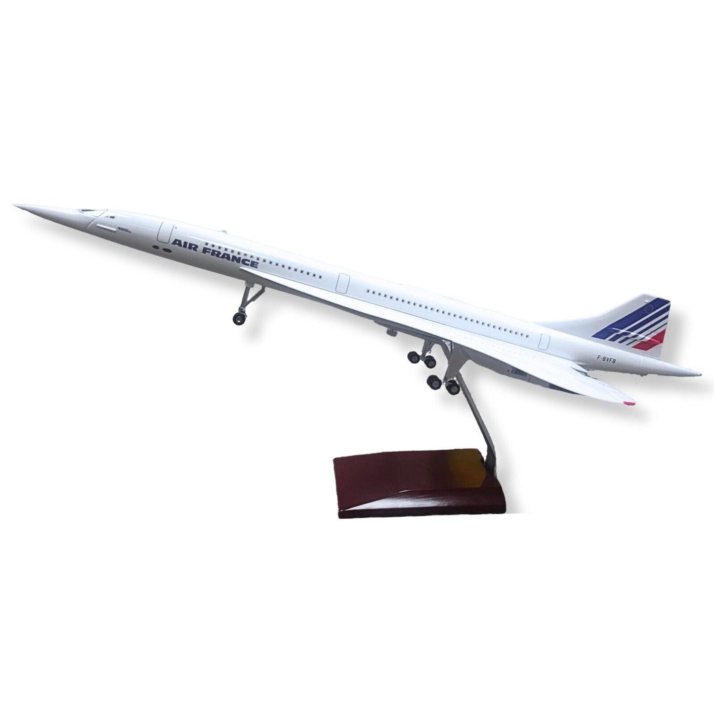 Large-Scale Concorde Air France Model Plane Replica with Voice-Activated Lights