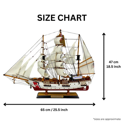 US Coast Guard Model Ship 1H – 65cm Length, Fully Assembled with Stand