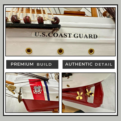 US Coast Guard Model Ship 1H – 65cm Length, Fully Assembled with Stand