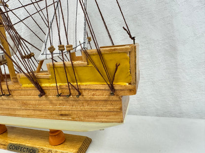 Handmade Confection Model Sea Ship 1G – 38cm with Display Stand, Fully Assembled