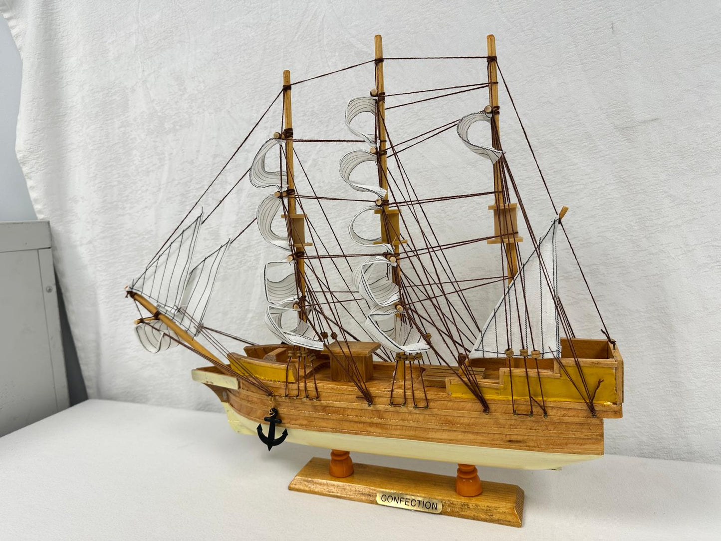 Handmade Confection Model Sea Ship 1G – 38cm with Display Stand, Fully Assembled