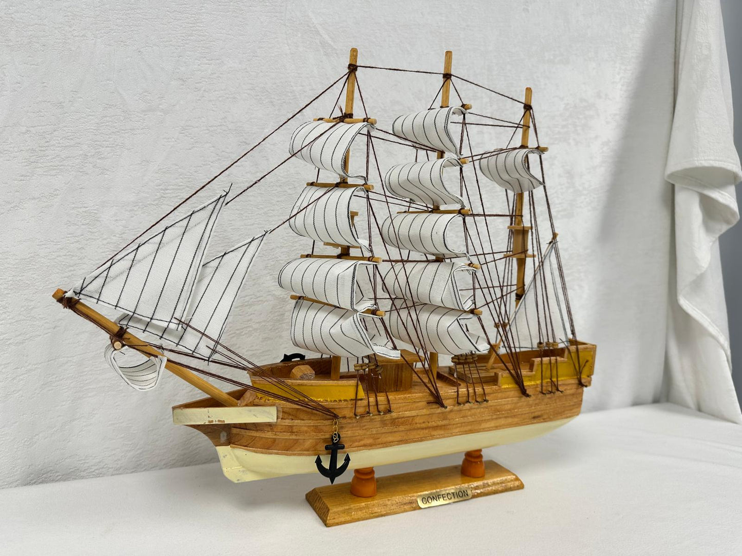 Handmade Confection Model Sea Ship 1G – 38cm with Display Stand, Fully Assembled