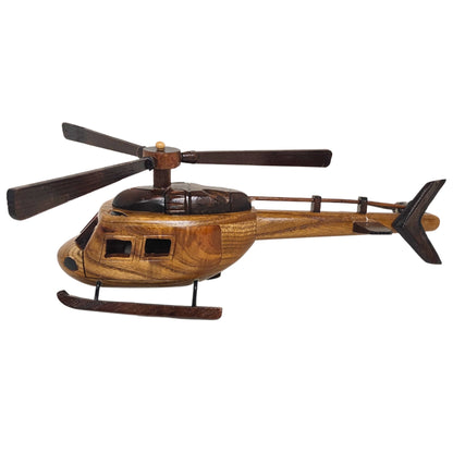 Aero Range Model Helicopter Handcrafted Wooden Vintage