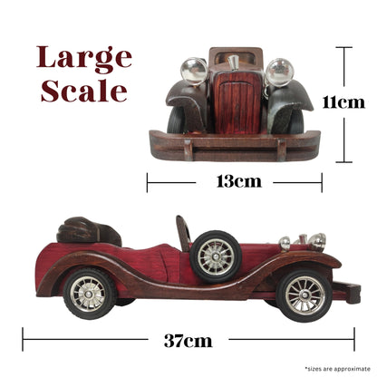 Crimson Model Classic Wooden Car Ideal Gift