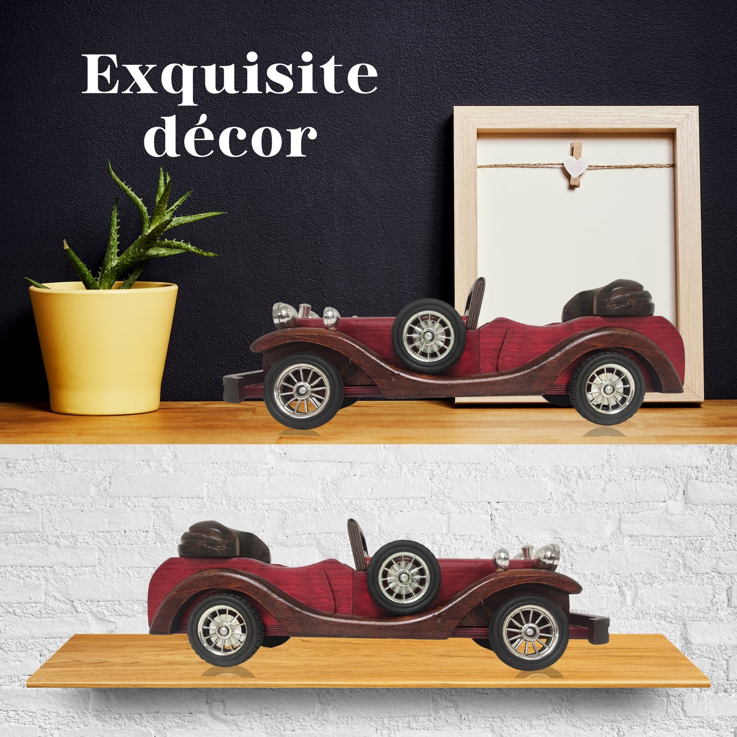 Crimson Model Classic Wooden Car Ideal Gift