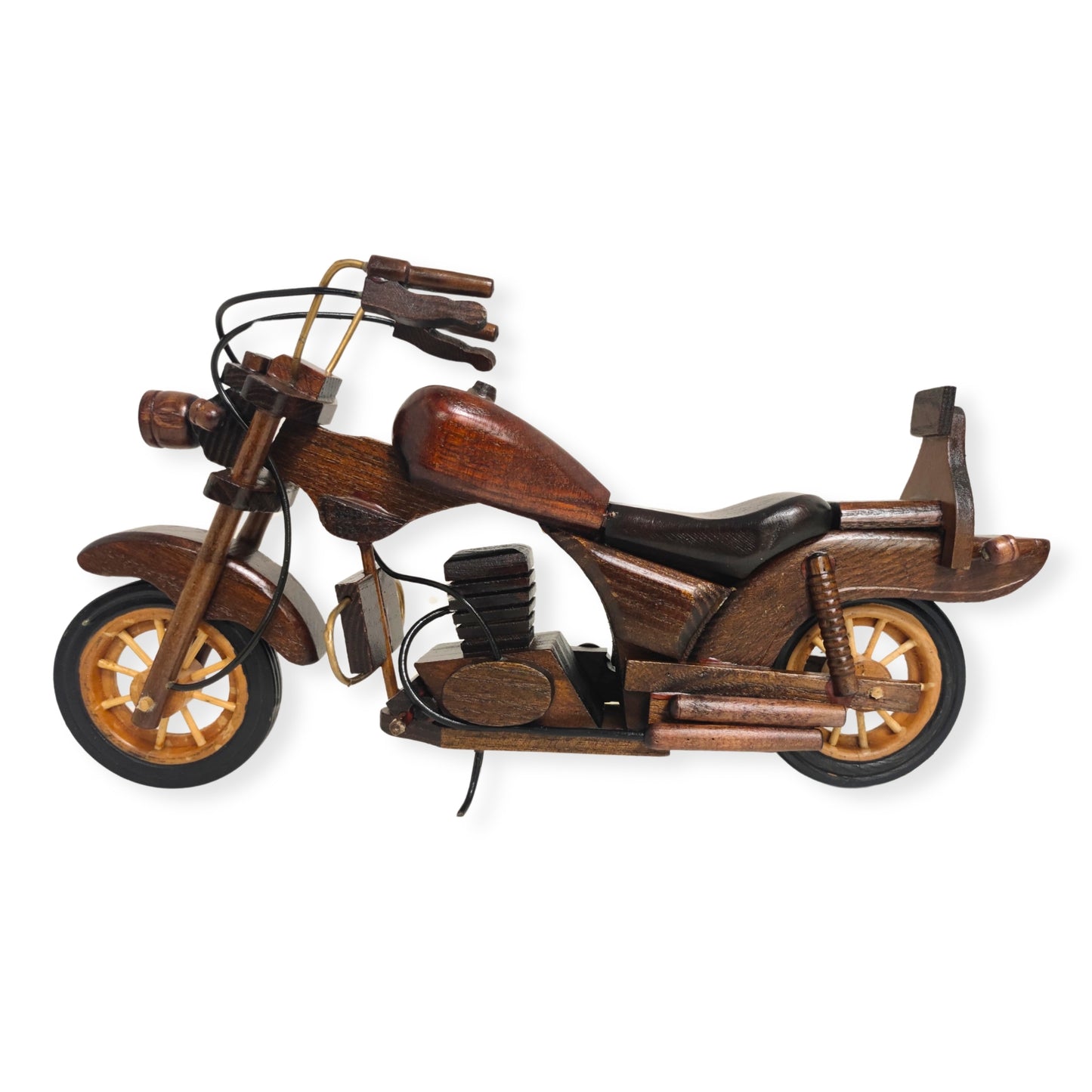 Obsidan Large Scale Model Motorbike Classic Handmade In Wood