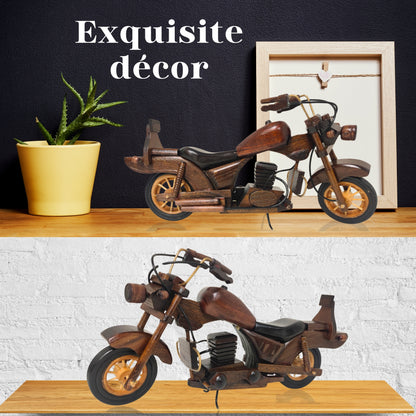 Obsidan Large Scale Model Motorbike Classic Handmade In Wood