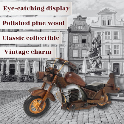 Obsidan Large Scale Model Motorbike Classic Handmade In Wood