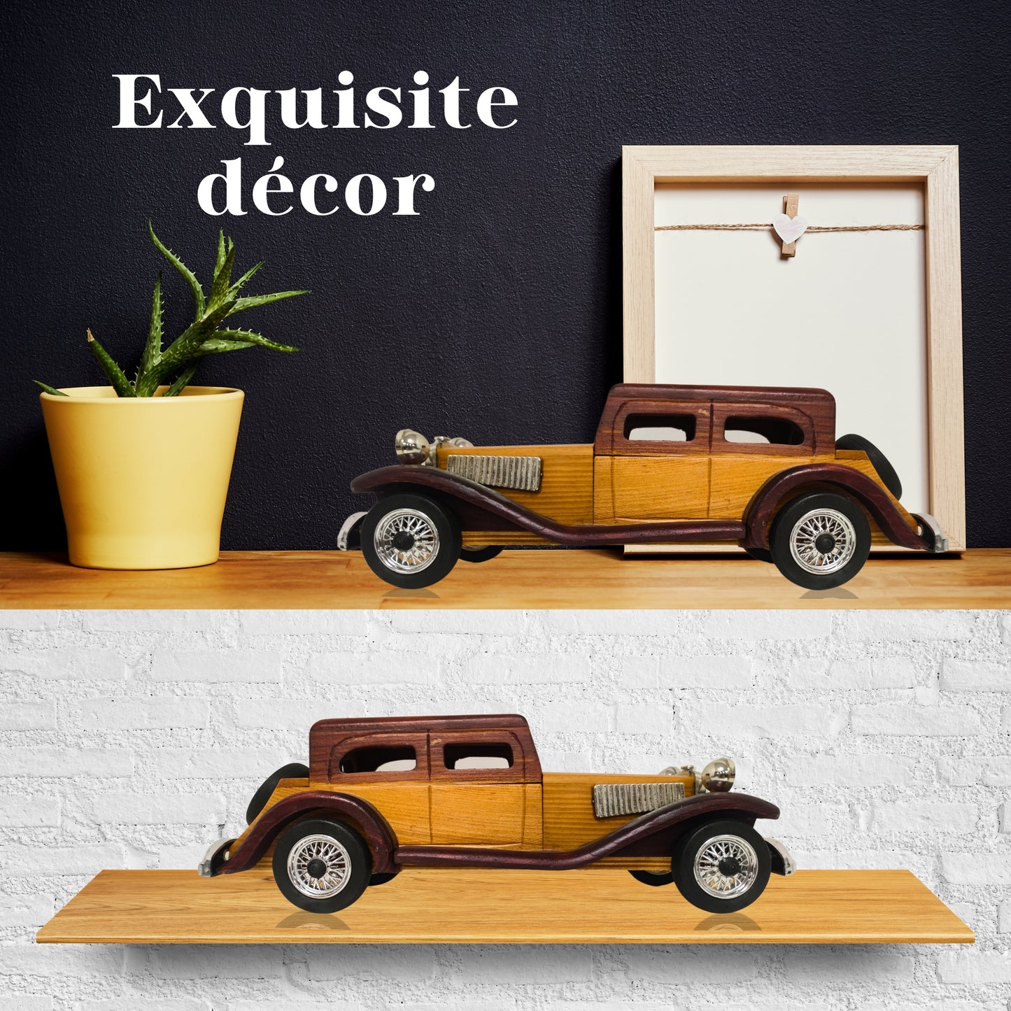 Windsor Cruiser Handcrafted Classic Wooden Car Model – Vintage-Style Collectable