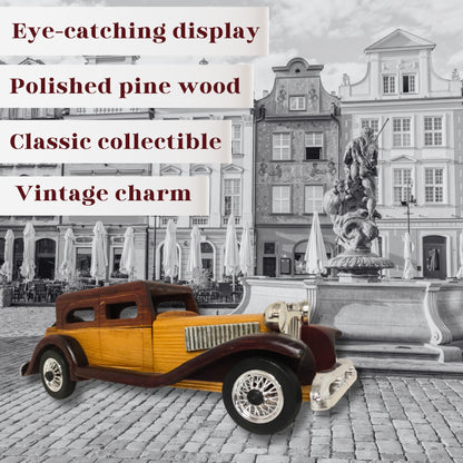 Windsor Cruiser Handcrafted Classic Wooden Car Model – Vintage-Style Collectable