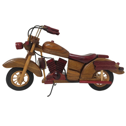 Crimson Cruiser Model Motorcycle Wooden Design Ideal Home Decor