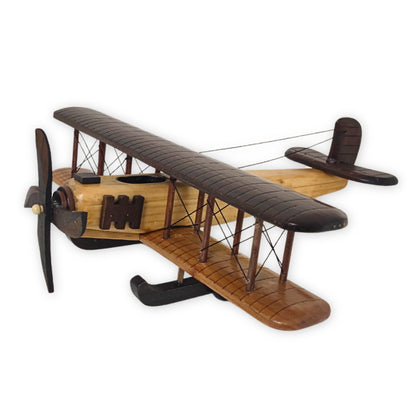 Timber Voyager Model Wooden Airplane Handcrafted Vintage