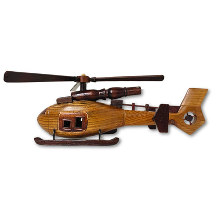 Sky Sentinal Model Helicopter Handcrafted Wooden Vintage