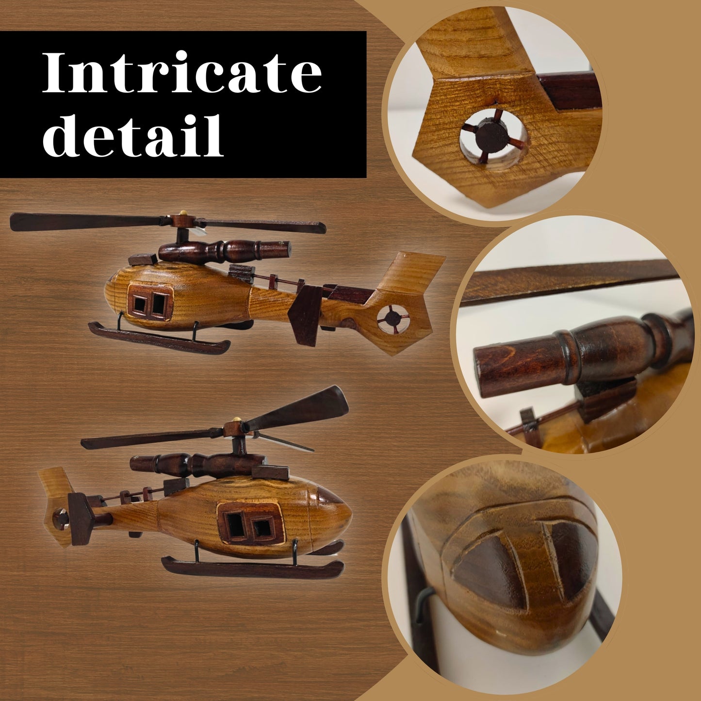 sky wooden model helicopter ideal gift for collector