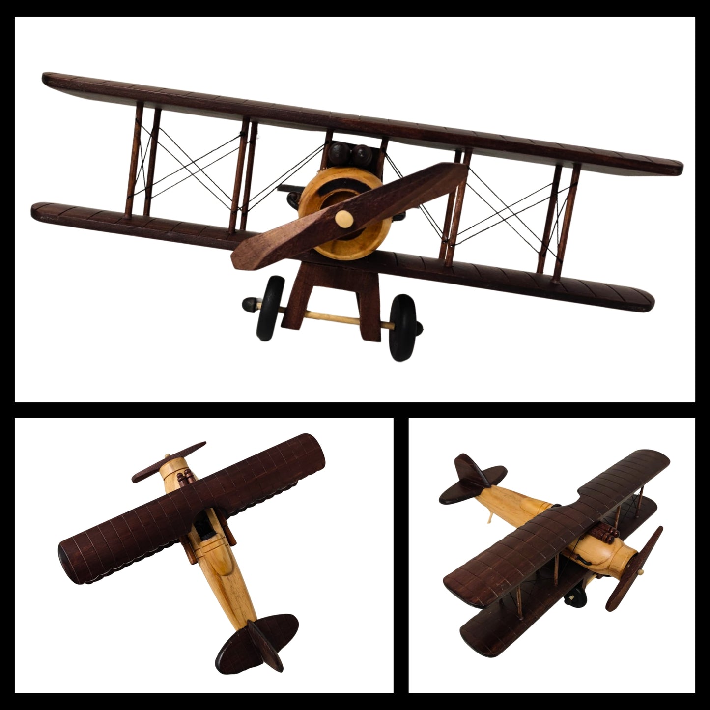 Timber Ace Model Plane Classic Handcrafted Wooden Vintage