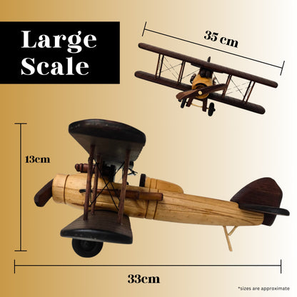 Timber Ace Model Plane Classic Handcrafted Wooden Vintage